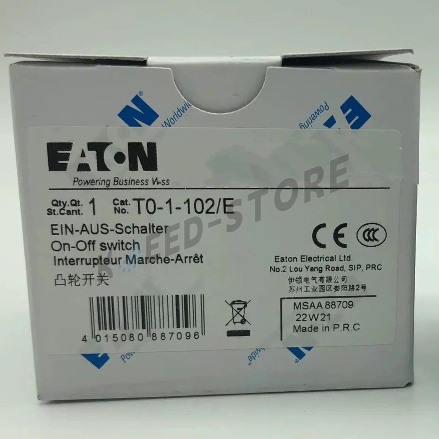 1pcs Eaton Moeller T0-1-102/E On-Off Switch Free shipping