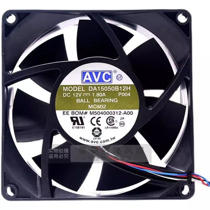 AVC DA15050B12H P004 15050 DC12V 1.80A 15CM 4-Pin Silent Cooling Fan