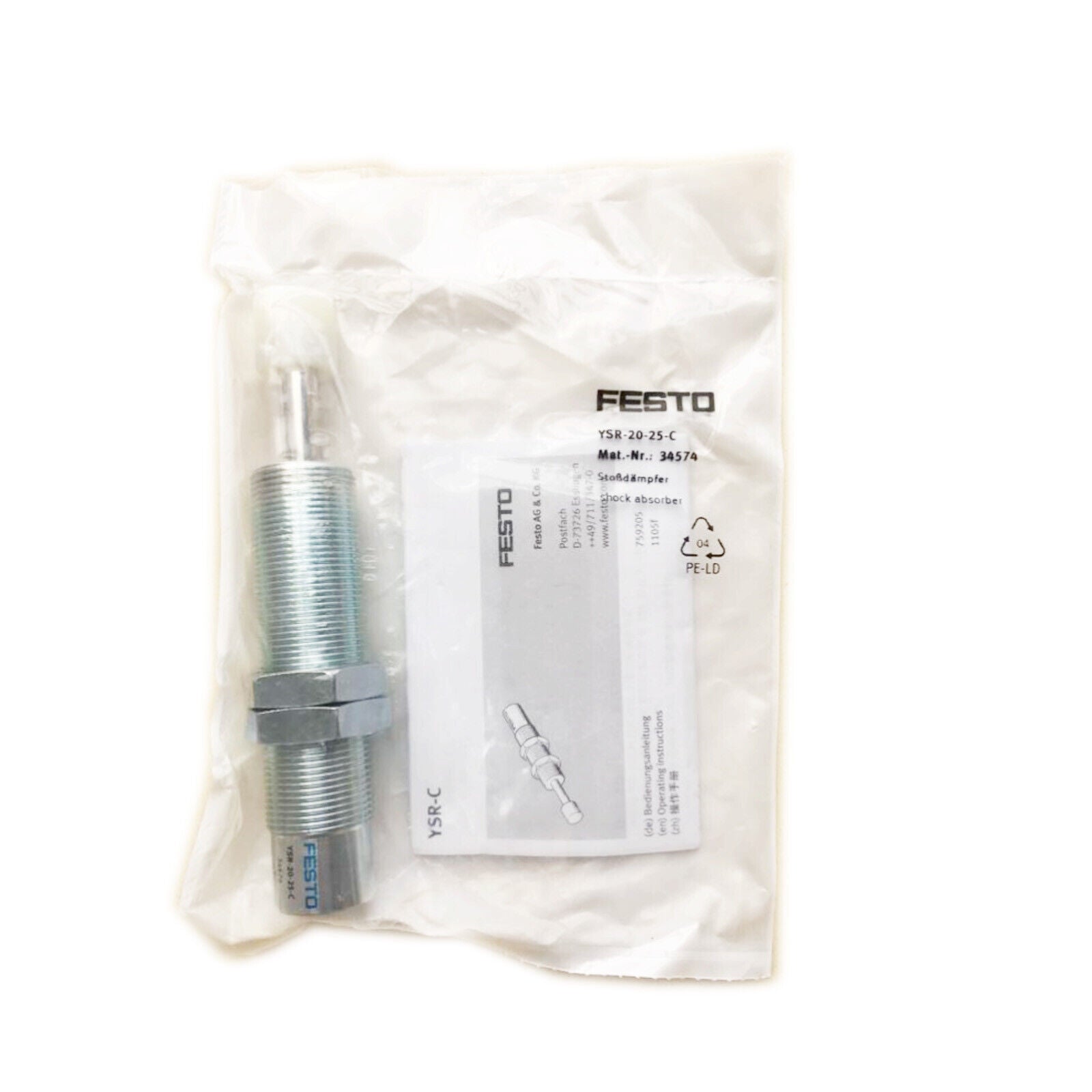 new   FESTO YSR-20-25-C 34574 Pneumatic Shock Absorber