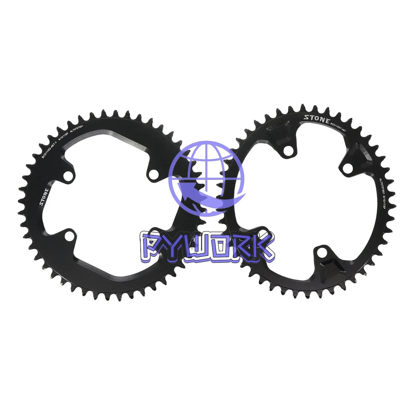 Stone Oval Bike Chainring 110BCD for Shimano Gravel GRX RX810 RX600 36T to 60T