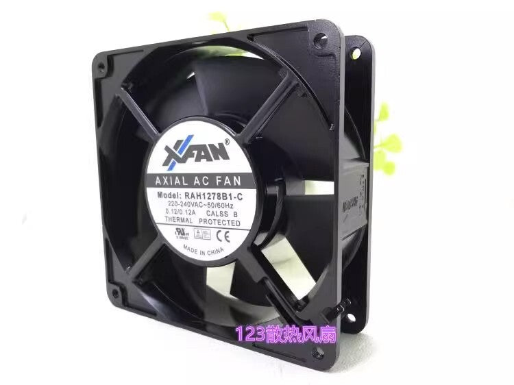 XFAN RAH1278B1-C 12738 AC220-240V 0.12A 12.7CM Thermal Fan with Aluminum Frame