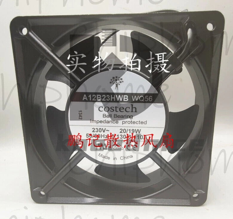 1PCS Costech A12B23HWB WQ56 AC230V 20 19W 12 cm 2-wire cooling fan