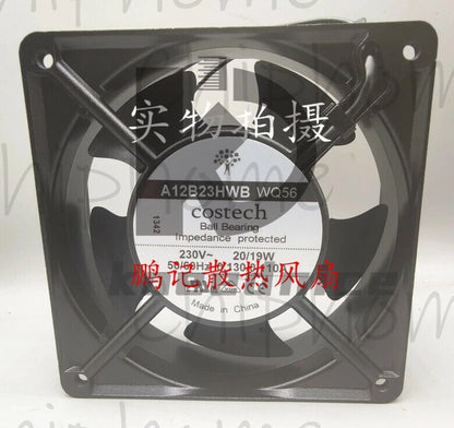 1PCS Costech A12B23HWB WQ56 AC230V 20 19W 12 cm 2-wire cooling fan