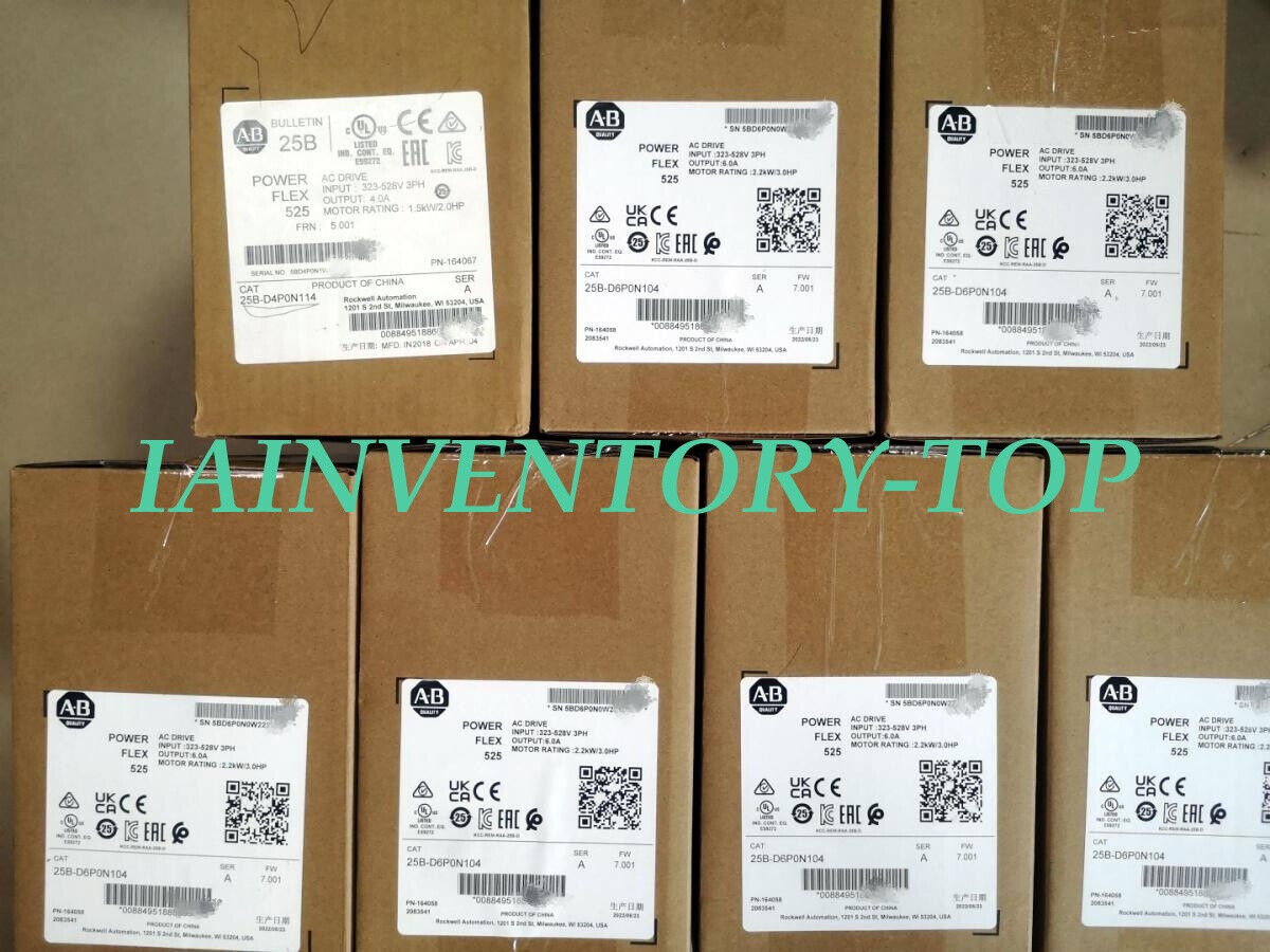 Allen-Bradley 525 2.2kW 3Hp AC Drive 25B-D6P0N104 Fast Ship - ALLEN-BRADLEY