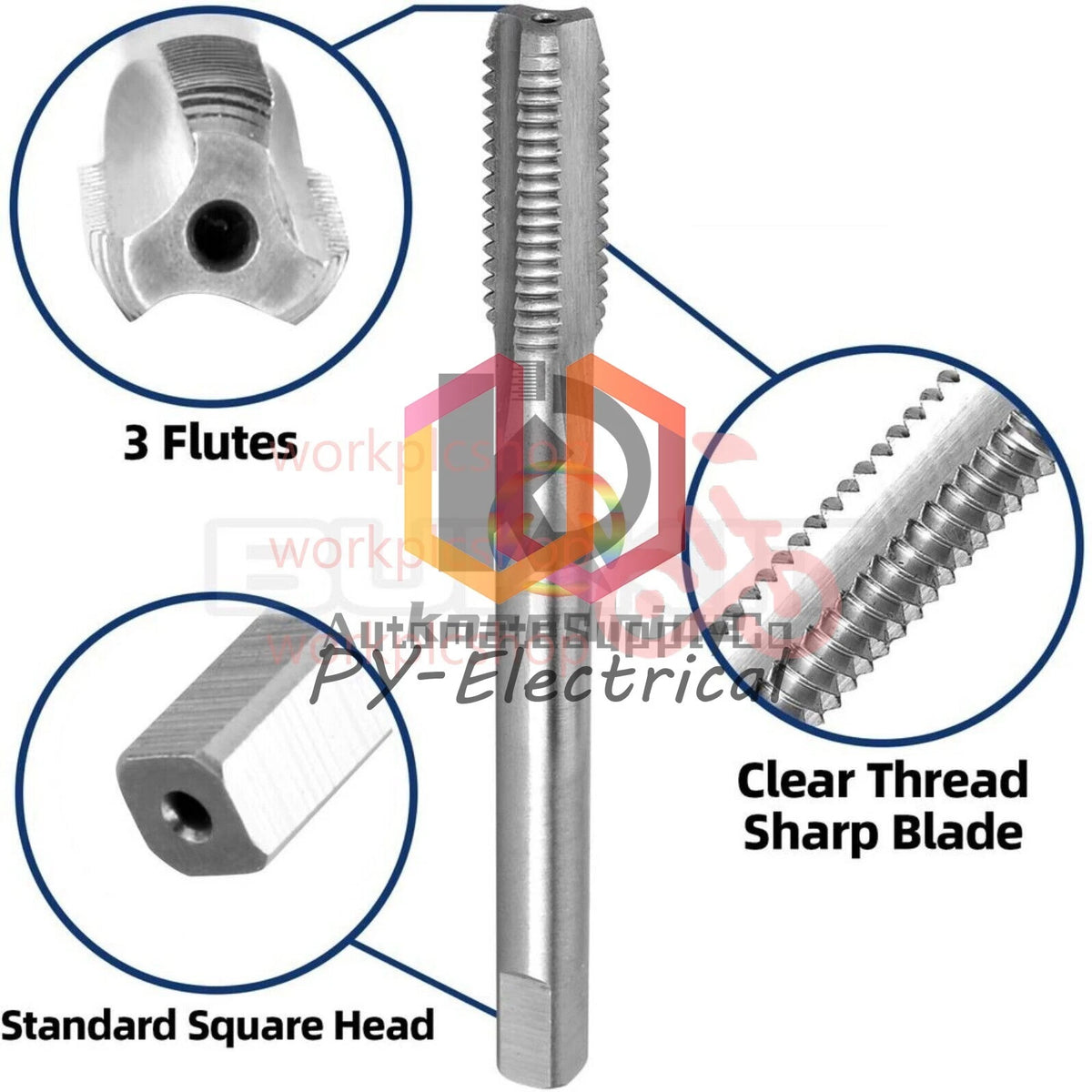 M8 X 0.5 Tap and Die Set Left Hand, M8X0.5 Machine Thread Tap and Round Die