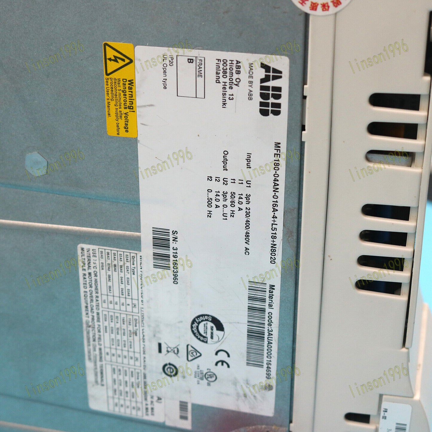 Used 1PC ABB MFE180-04AN-016A-4+L518+N8020 Bus Servo Drive – Fully Tested - ABB