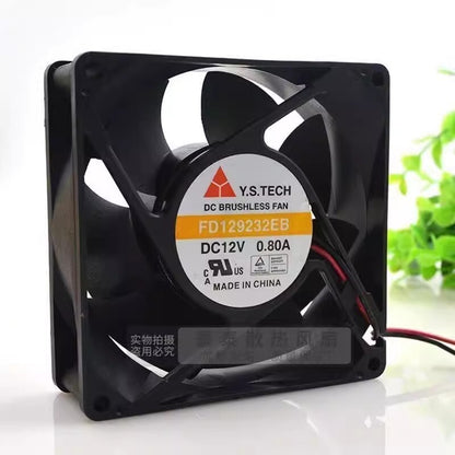 1PCS FD129232EB 9032 DC12V 0.80A 2-Wire Dual Ball Inverter Cooling Fan