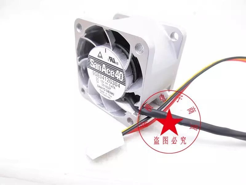Sanyo 9GE0412G304 12V 0.47A 4028 4CM Aluminum Frame 3-Wire Cooling Fan