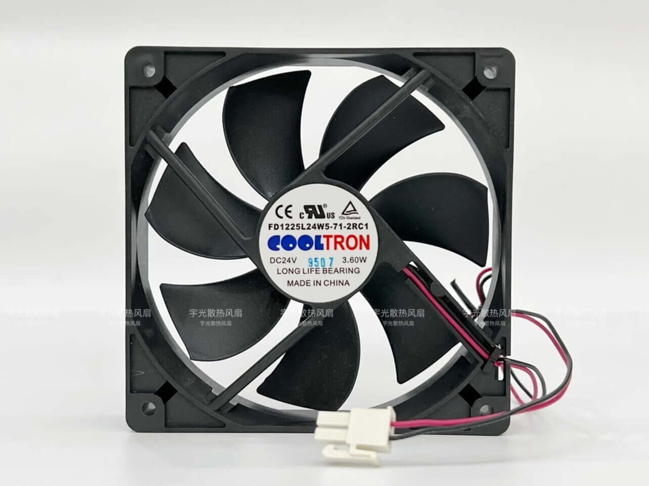 new COOLTRON FD1225L24W5-71-2RC1 12025 DC24V 3.60W 12CM 2-Wire Inverter Cooling Fan