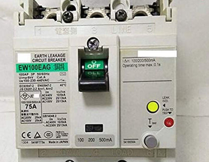 FUJI EW100EAG 3P 75A Residual Current Breaker - FUJI