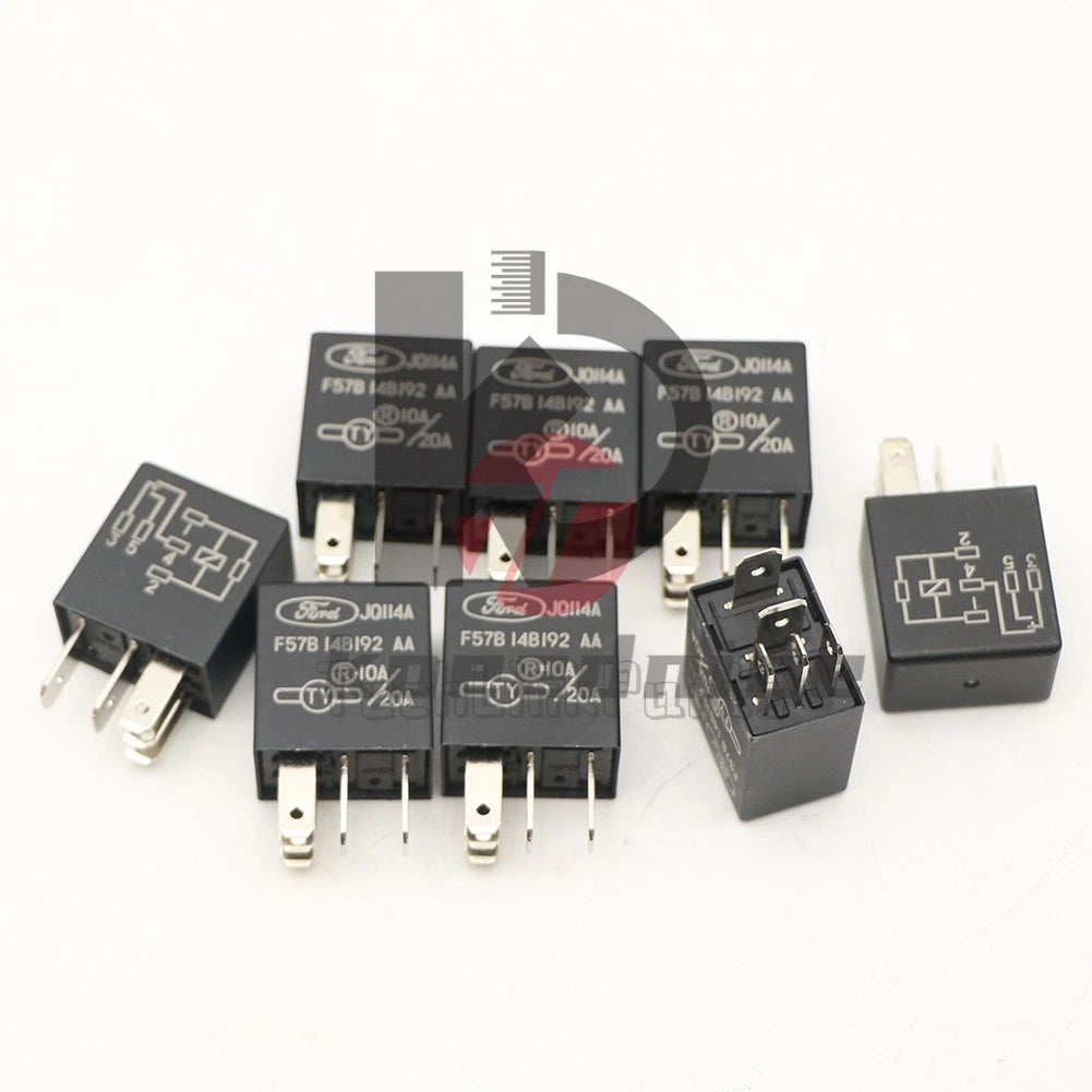 2 PCS F57B 14B 192 AA 5 Pin 20A/10A 12VDC JQ114A Ford automotive relay