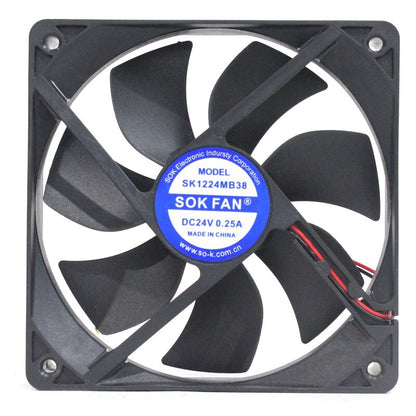 SOKFAN SK1224MB38 12025 24V 0.25A 12cm 2-wire inverter DC cooling fan