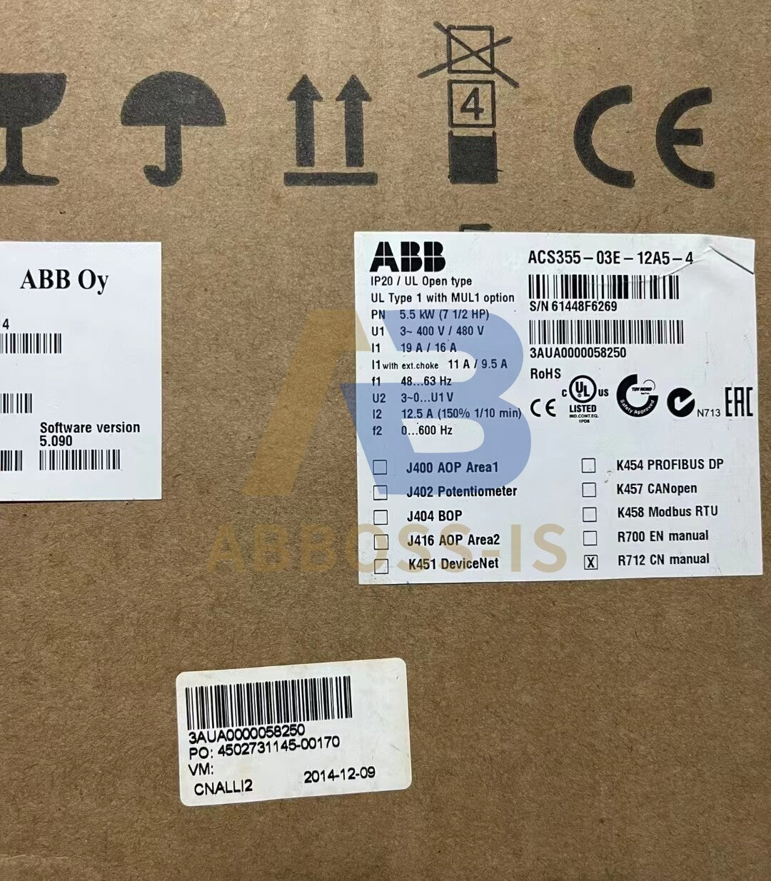 new ABB Drive ACS355-03E-12A5-4 ( ACS35503E12A54 ) 1PCS