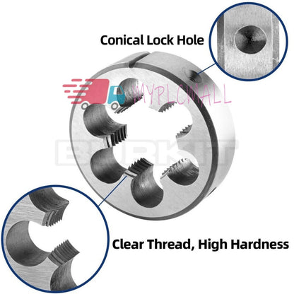 M25 X 1.5 Tap and Die Set Left Hand, M25X1.5 Machine Thread Tap and Round Die