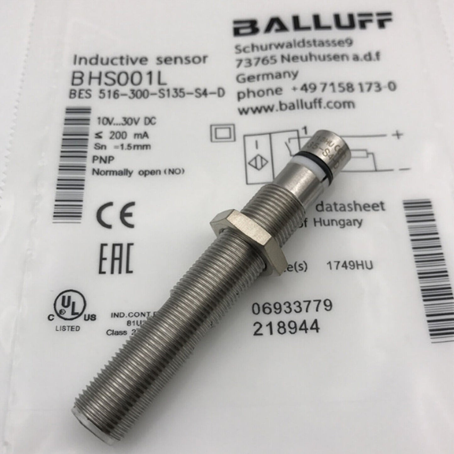 BALLUFF BES 516-300-S135-D PROXIMITY SWITCH SENSOR - BALLUFF