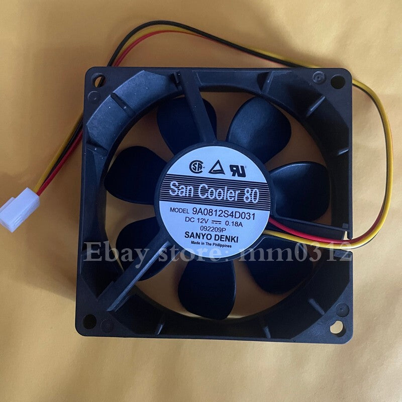 1pcs Sanyo 9A0812S4D031 12V 0.18A 8025 8CM power supply cooling fan