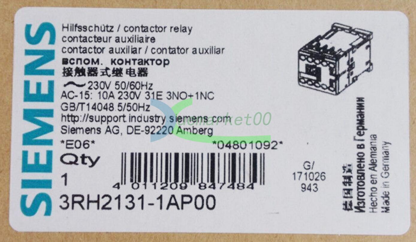 new ONE  SIEMENS CONTACTOR 3RH2131-1AP00