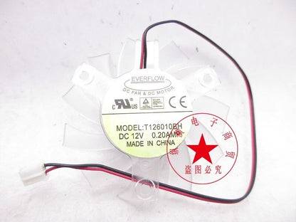 EVERFLOW T126010BH DC12V 0.20A 2-Pin Cooling Fan