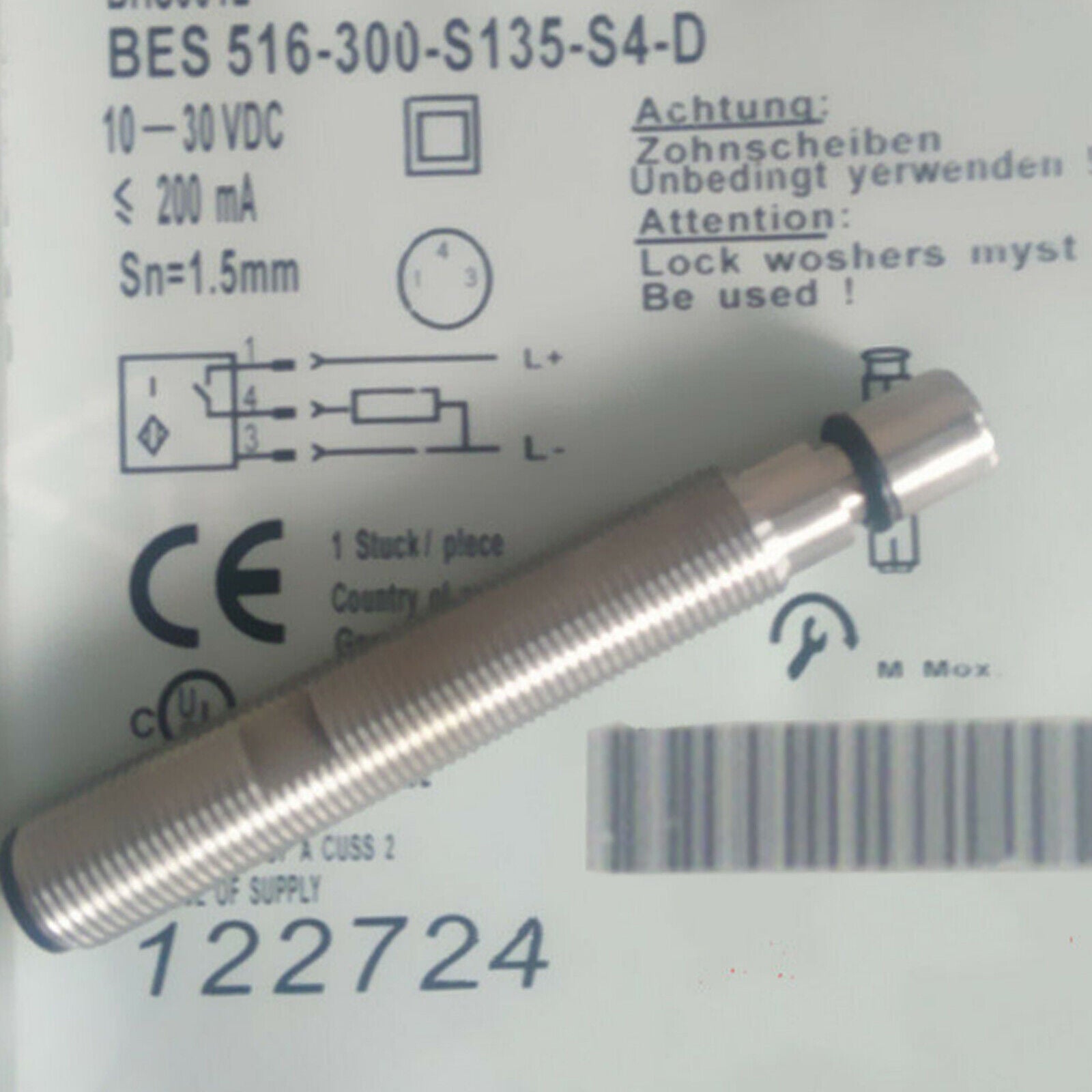 BALLUFF BES 516-300-S135-D PROXIMITY SWITCH SENSOR - BALLUFF
