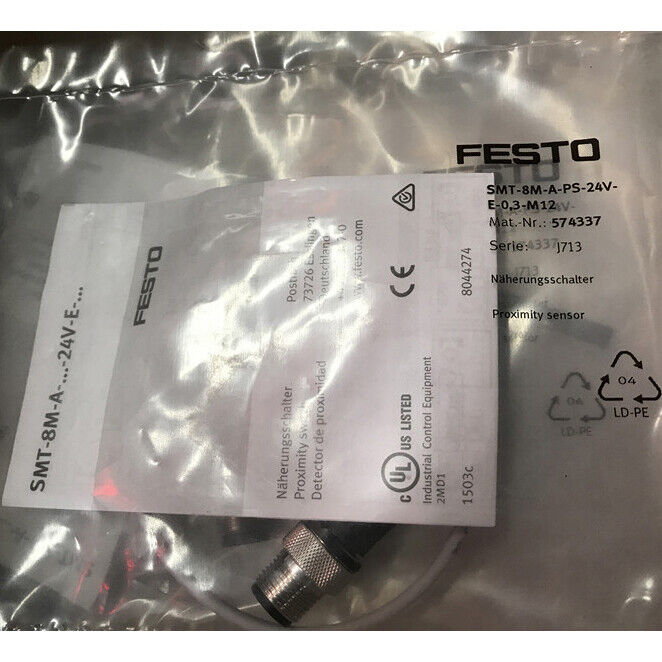 FESTO Magnetic Switch SMT-8M-A-PS-24V-E-0.3-M12 - FESTO
