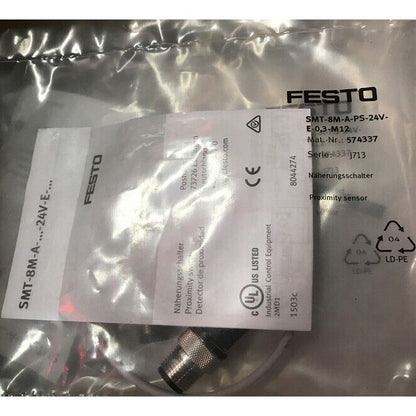 FESTO Magnetic Switch SMT-8M-A-PS-24V-E-0.3-M12 - FESTO