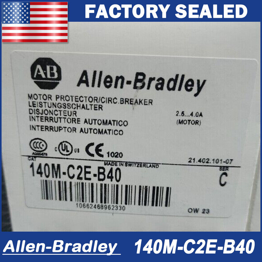 Allen-Bradley 140M-C2E-B40 Protector Circuit Breaker 2.5 - 4.0A - ALLEN-BRADLEY