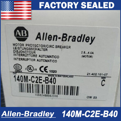 Allen-Bradley 140M-C2E-B40 Protector Circuit Breaker 2.5 - 4.0A - ALLEN-BRADLEY