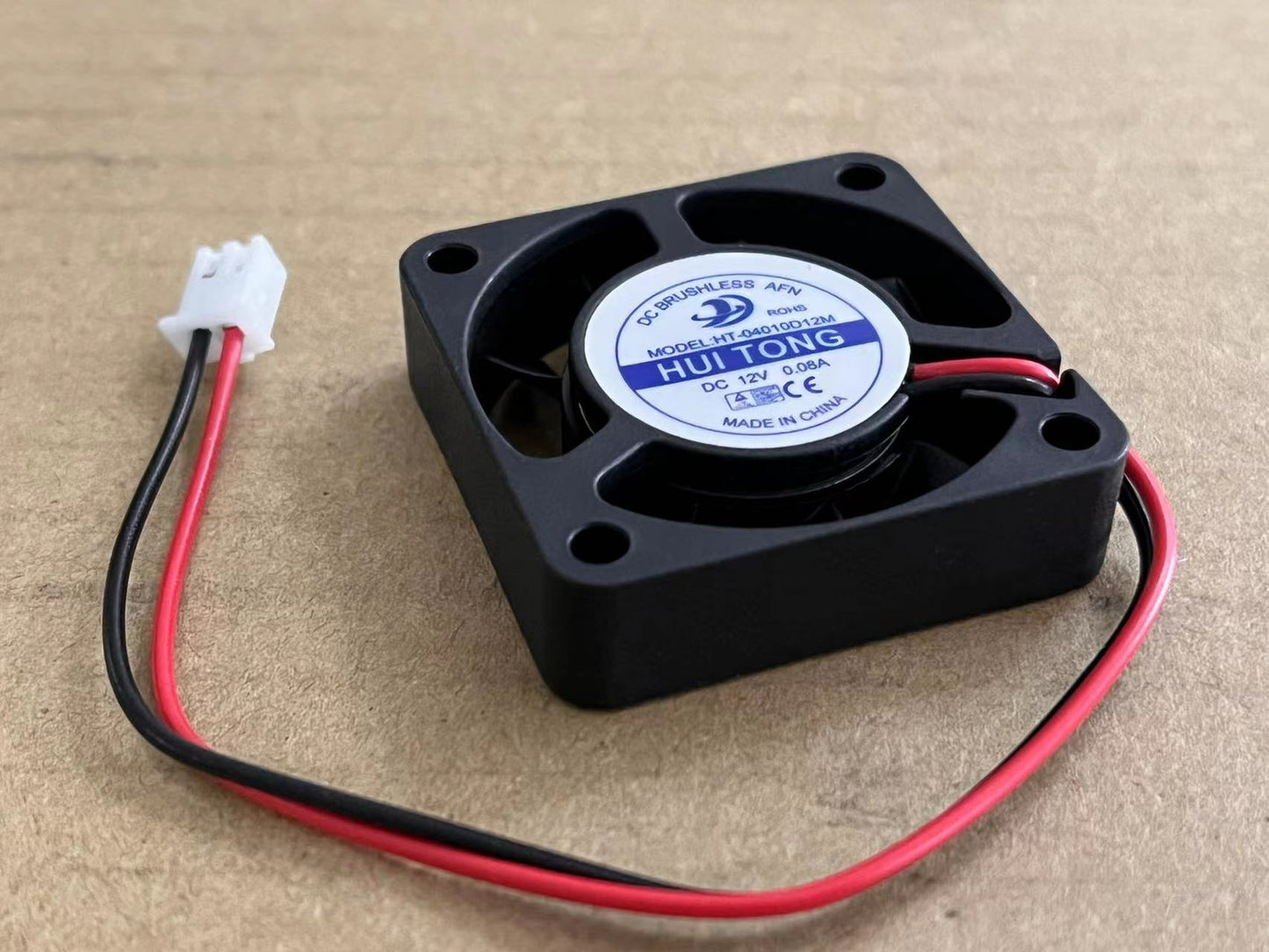 new 1PC HUI TONG HT-04010D12M 12V 0.08A 4CM 2-wire cooling fan