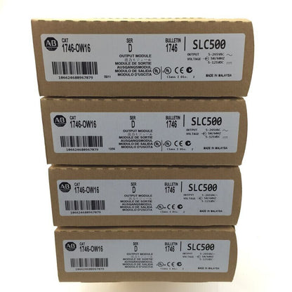 Factory Sealed Allen Bradley 1746-OW16 SLC 500 SerD Output Module New in Box - ALLEN BRADLEY