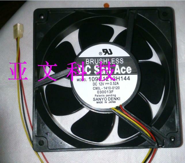 1pcs Sanyo 109E1212H144 12V 0.52A 120 * 120 * 38MM dual ball fan