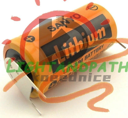 2pcs SANYO CR17335 3V PLC Battery 3P tabs to Repair Saab Cell Pin Type +2P-1P #L