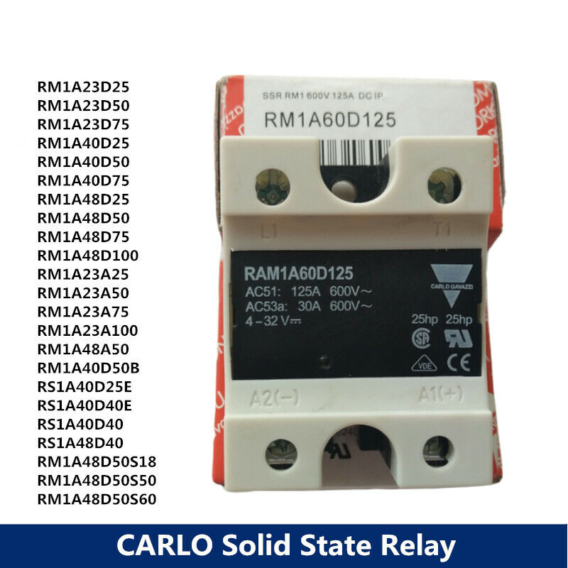 new CARLO Solid State Relay RM1A40D50 RM1A48D50 RM1A48D25 RM1A40D25E
