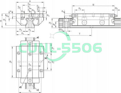1Pcs For Rexroth linear guide carriage R165371420 RUNNER BLOCK BALL BEARING