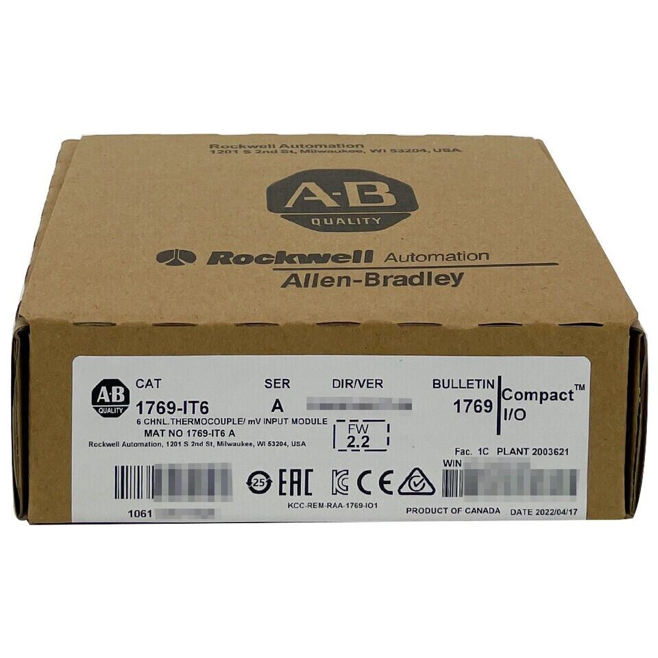 AB Allen-Bradley 1769-IT6 Compact 6 Channel Thermocouple mV Input Module | High-Precision Temperature Measurement System | Compact Design | Multi-Channel Compatibility | Robust Performance - AB ALLEN-BRADLEY