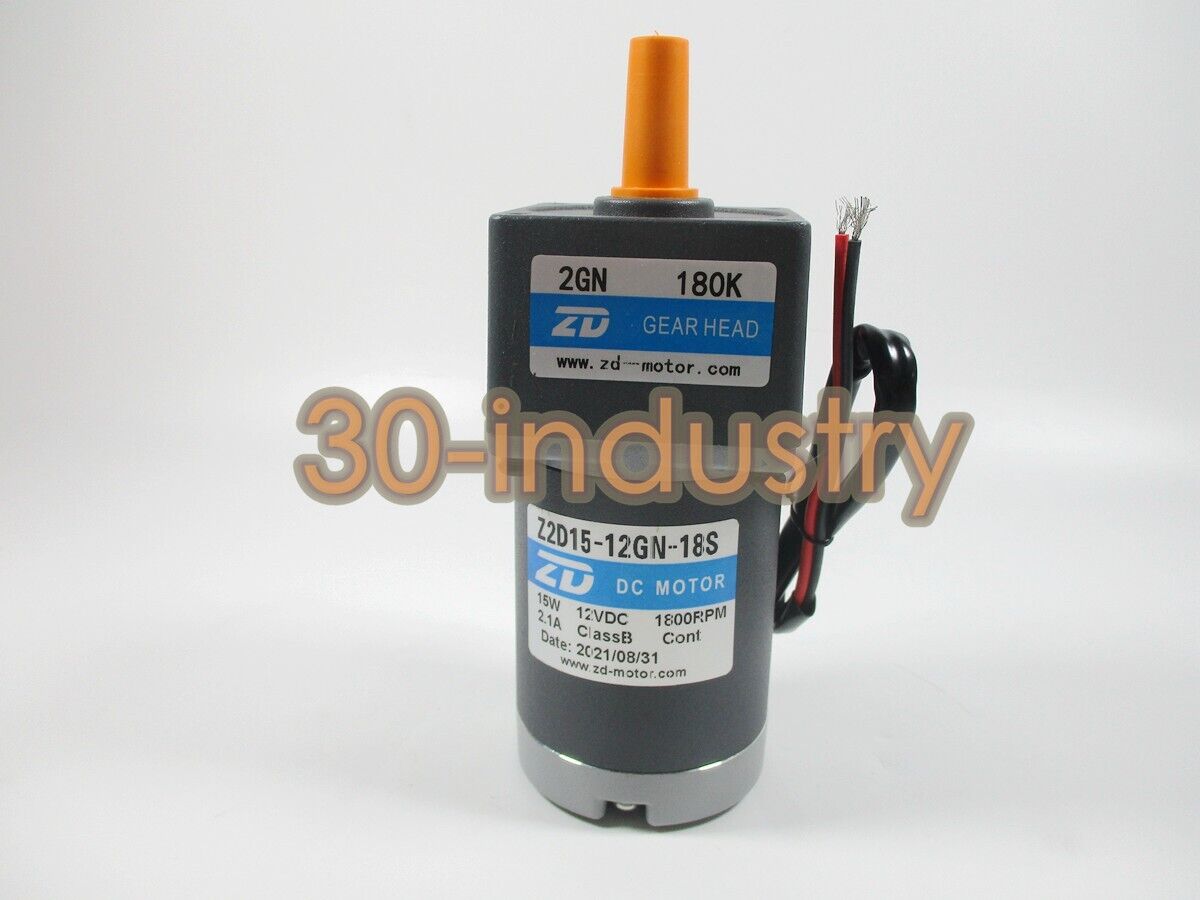 1PCS FOR ZD Gear Motor Z2D15-12GN-18S 2GN 10K 50K 180K 200K 15W 12V 2.1A 1800RPM - KOEED