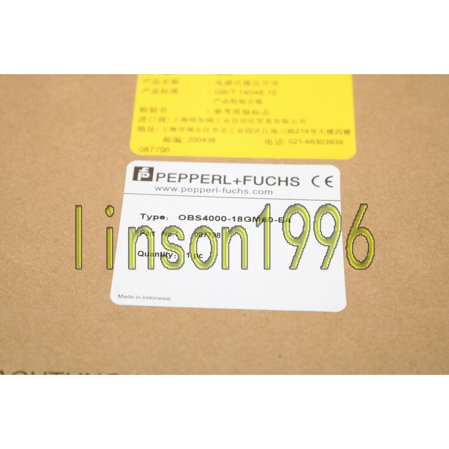 OBS4000-18GM60-E4 Inductive Sensor - PEPPERL+FUCHS