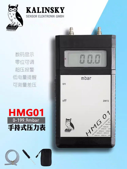 new Kalinsky handheld electronic pressure gauge HMG01 millibar meter Owl 0-199.9mbar - KALINSKY