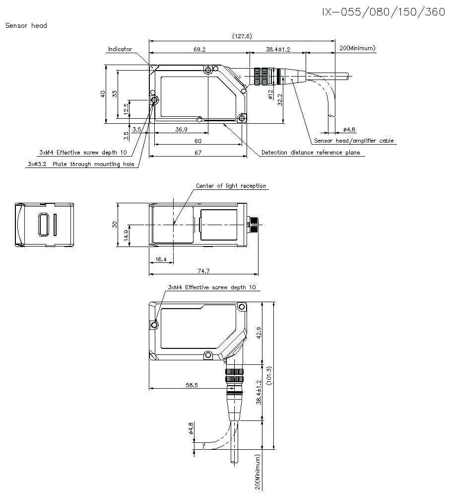 KEYENCE IX-055 Laser Sensor - KEYENCE