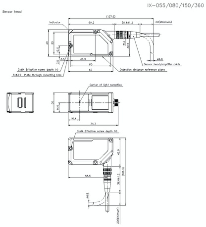 KEYENCE IX-055 Laser Sensor - KEYENCE