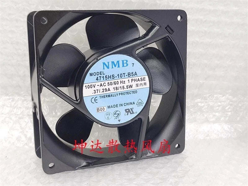 NMB 4715MS-10T-B5A AC100V 0.37A/0.29A 18/15.5W Inverter Cooling Fan