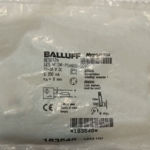 1PC BALLUFF Proximity Switch M12MI-PSH80B-S04G, Spot Stock - BALLUFF