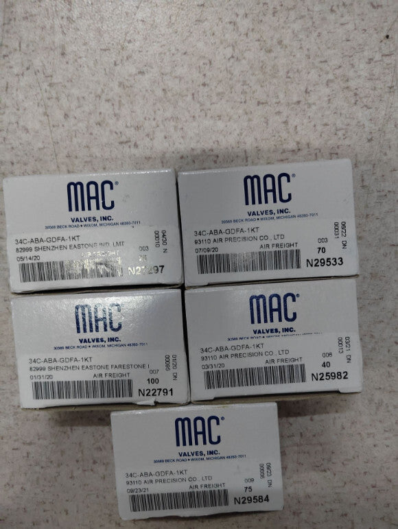 1PC  MAC 34C-ABA-GDFA-1KT   Solenoid Valve