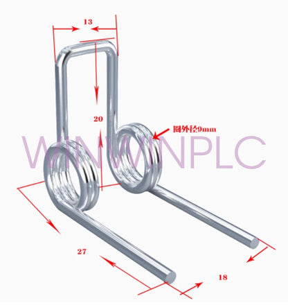 5pcs Double torsion spring Torsion spring Wire diameter: 1.2mm