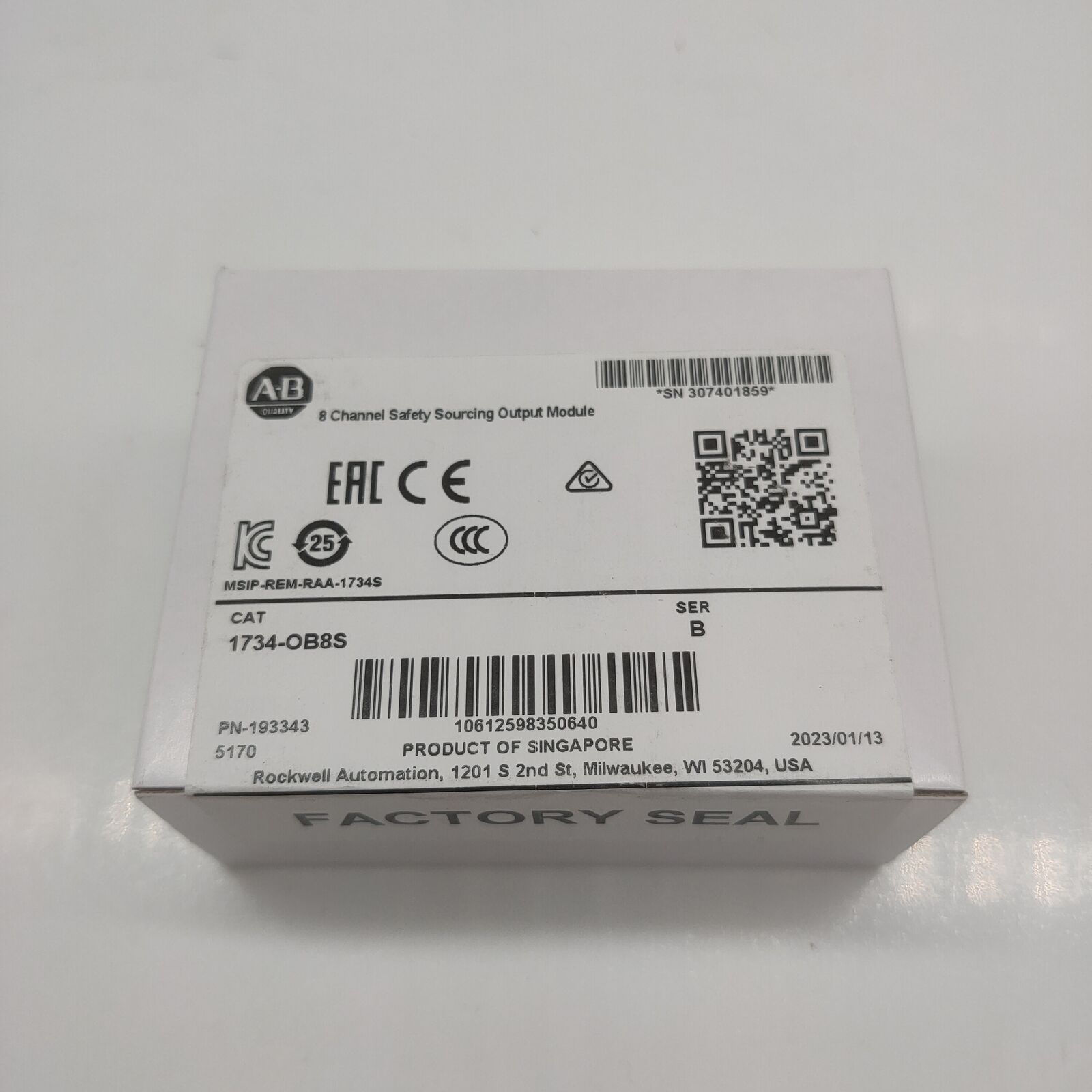 Allen Bradley 1734-OB8S Ser B 8 Channel Safety Sourcing Output Module 1734OB8S - KOEED