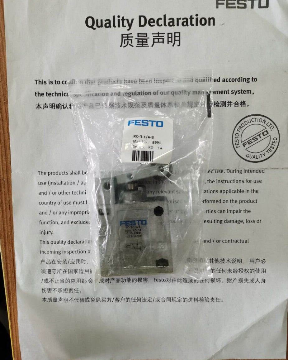 1PC Festo RO-3-1/4-B 8991 Valve