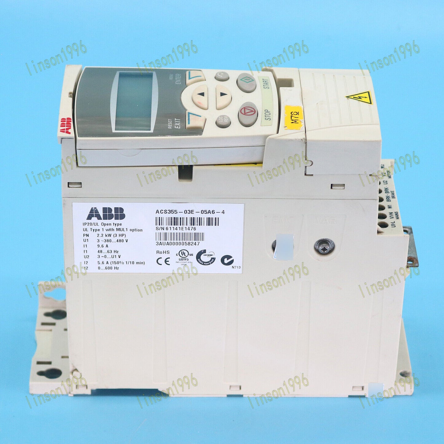 Used Abb ACS355-03E-05A6-4 Inverter 2.2KW 380V, Good Condition - ABB