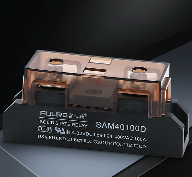new Industrial solid state relay SAM40100D 100A In=4-32VDC Load=24-480VAC