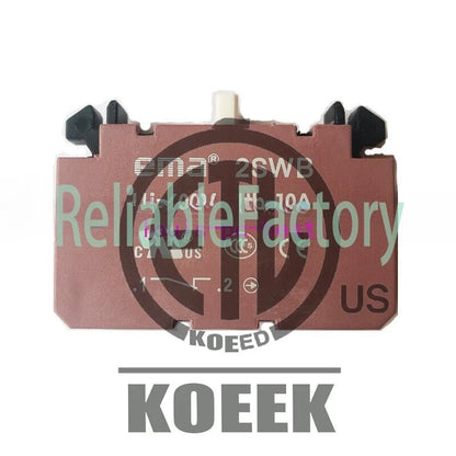 1PCS 2SWB 22mm push button switch with one normally closed contact