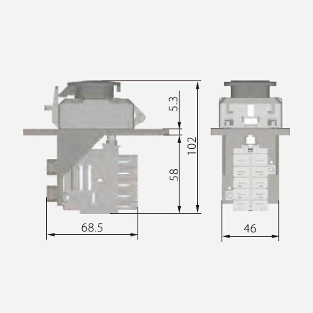 JD3 KJD11 KEDU 10 Pins 16/12A 400V Electromagnetic On Off Push Button Switches