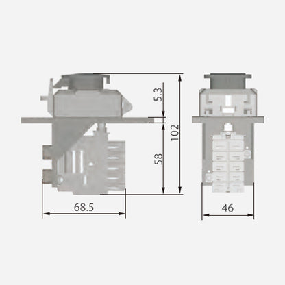 JD3 KJD11 KEDU 10 Pins 16/12A 400V Electromagnetic On Off Push Button Switches
